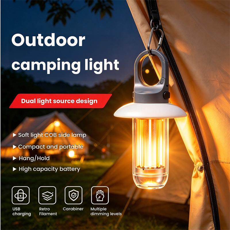Outdoor Adventure Trips - ไฟฉาย LED แบบชาร์จไฟได้ พร้อม 5 โหมด