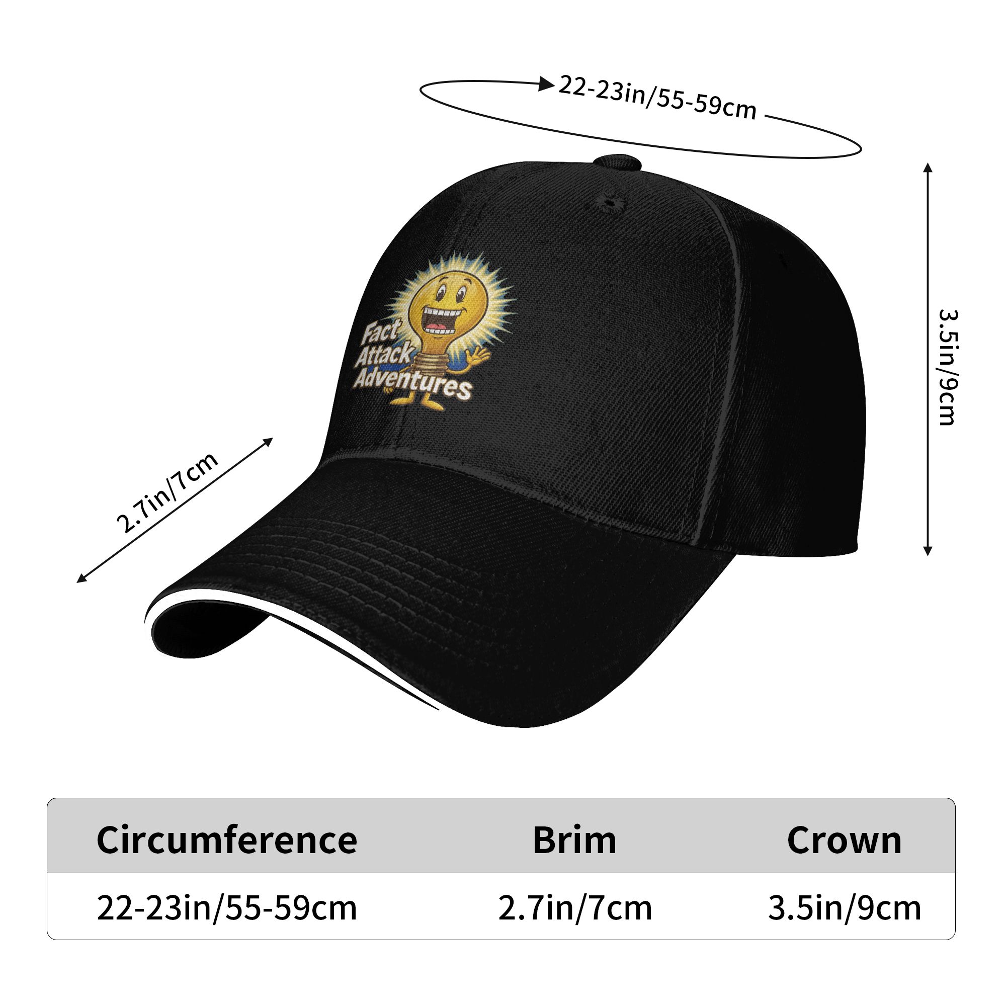 หมวกเบสบอลยูนิเซ็กซ์ แฟคท์ แอท - Outdoor Adventure Outfit บทวิจารณ์และราคา